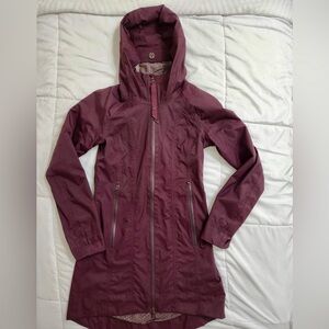 Lululemon Right As Rain Jacket| Colour: Wine Burgundy Maroon| Size: 2